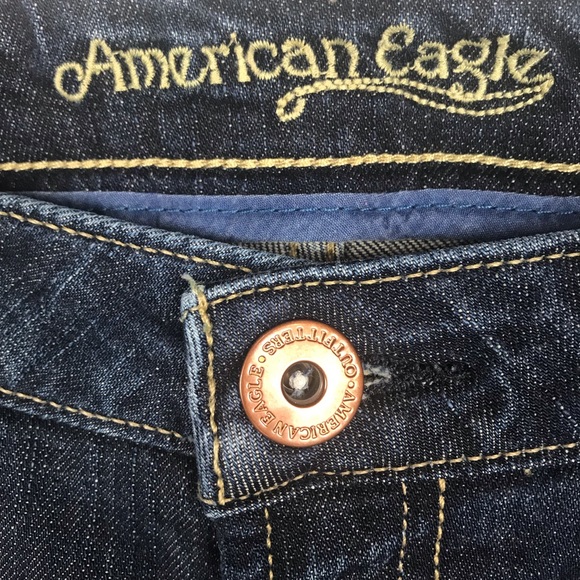 American Eagle Straight 77 Women’s Dark Wash Straight Jeans Size 6 Regular - Picture 2 of 8